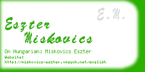 eszter miskovics business card